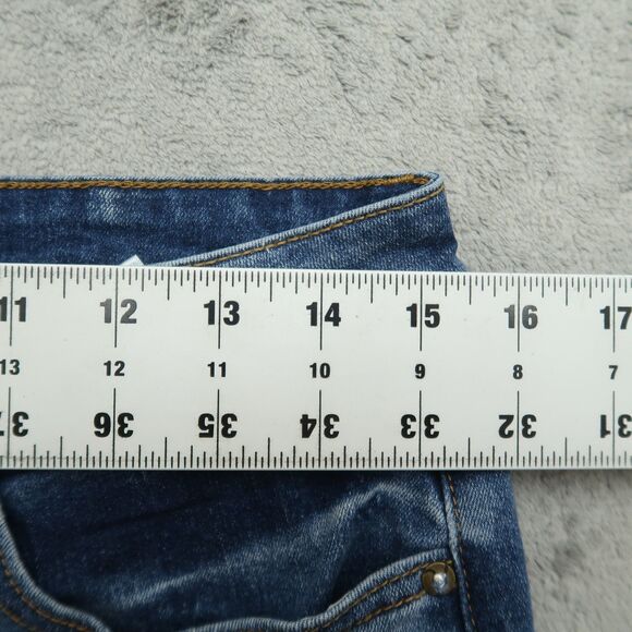 VIGOSS Jeans Women's Size 29 Mid-Rise Ace Straight Denim 29" Inseam Distressed - Picture 3 of 16